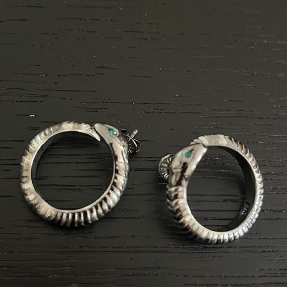New Zadig &Voltaire Snake Hoop Earrings - Picture 3 of 4